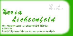 maria lichtenfeld business card